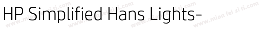 HP Simplified Hans Lights字体转换